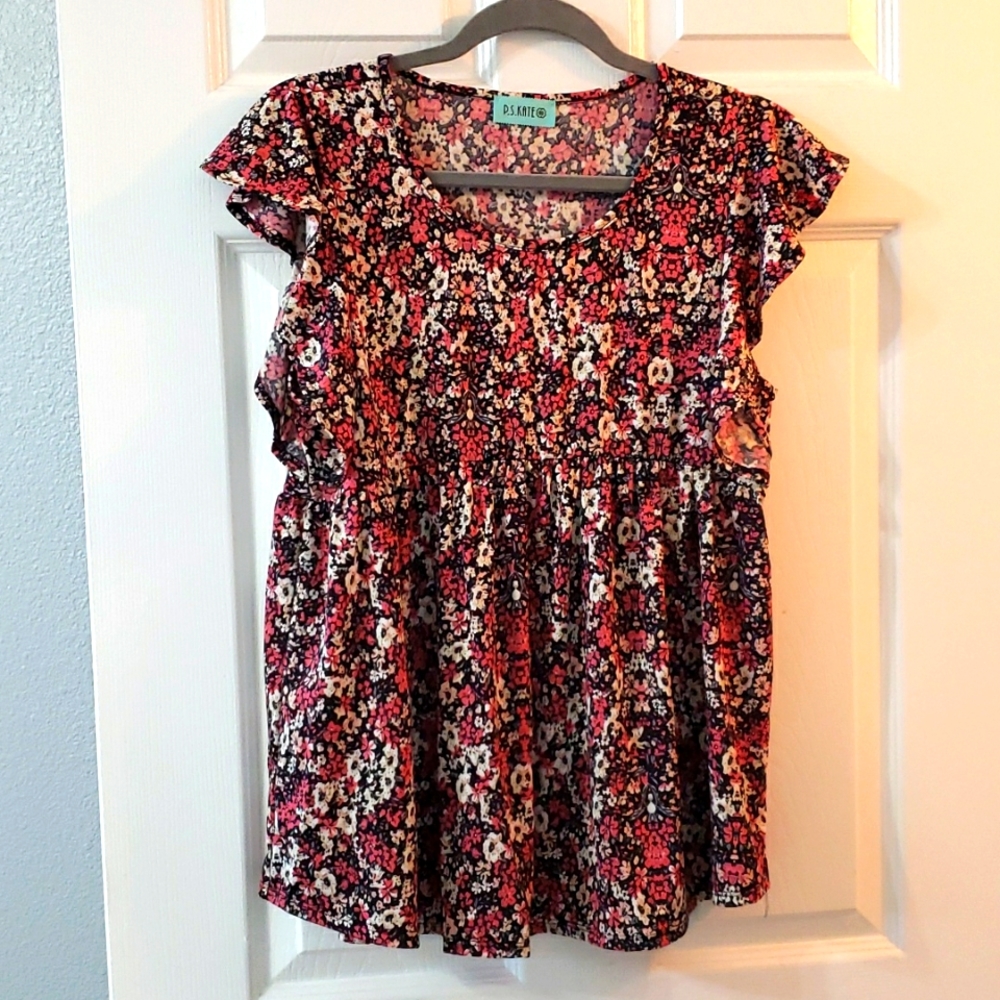 Pink floral top